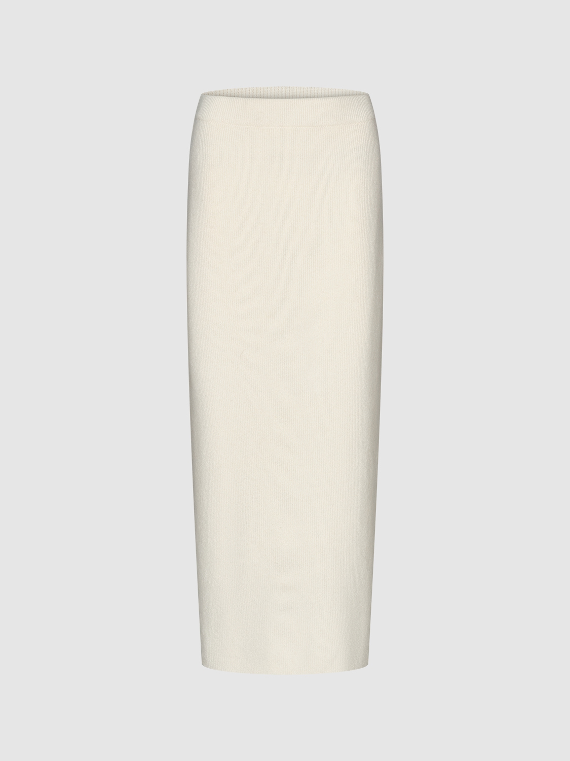 Factory Women's Ribbed Knit Sweater and Maxi Skirt Set in Cream