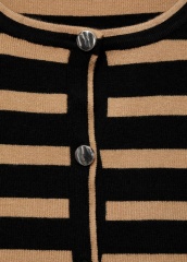 ODM Women's Striped Button-Up Cardigan