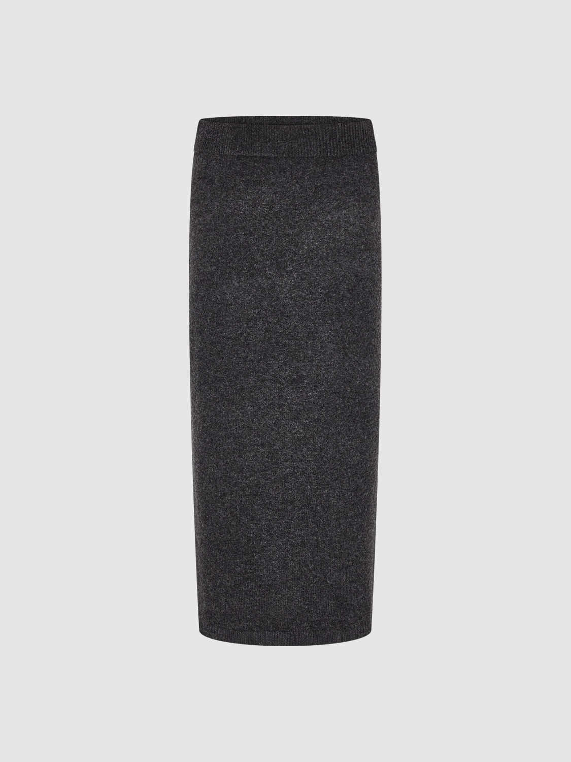 OEM Women's Classic Knit Midi Skirt in Dark Grey