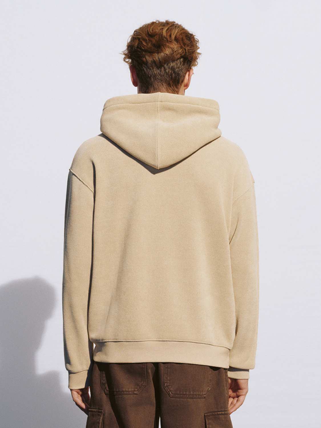 OEM Men's Classic Beige Hooded Sweatshirt