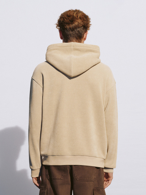 OEM Men's Classic Beige Hooded Sweatshirt