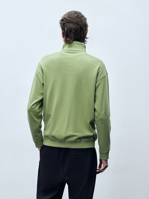 Factory Men's Half-Zip Mock Neck Pullover