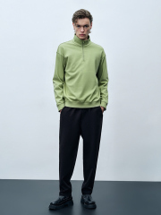 Factory Men's Half-Zip Mock Neck Pullover