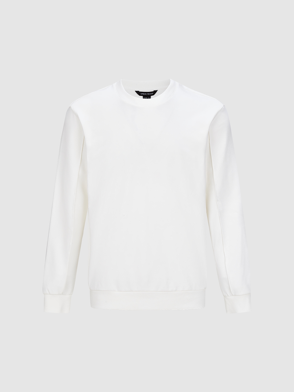 Factory Men's Minimalist Long-Sleeve Crew-Neck Shirt Hoodie 