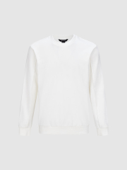 Factory Men's Minimalist Long-Sleeve Crew-Neck Shirt Hoodie 