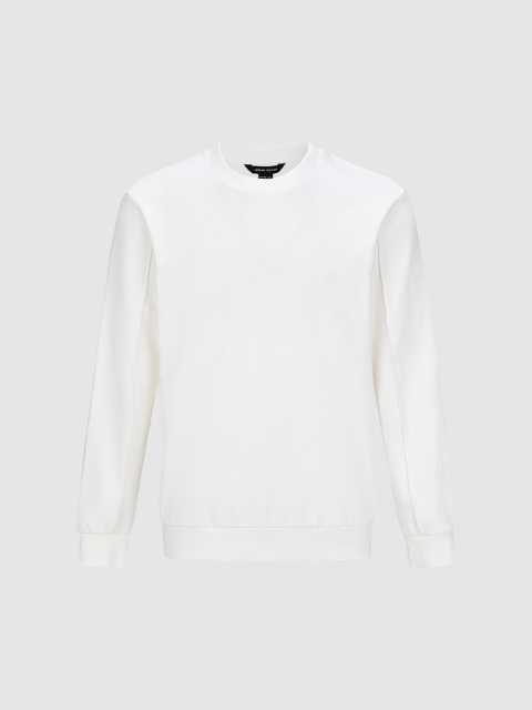 Factory Men's Minimalist Long-Sleeve Crew-Neck Shirt Hoodie 