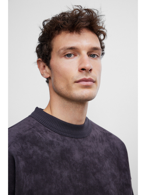 ODM Men's Oversized Velvet Sweatshirt