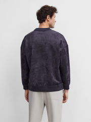 ODM Men's Oversized Velvet Sweatshirt