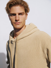 OEM Men's Classic Beige Hooded Sweatshirt