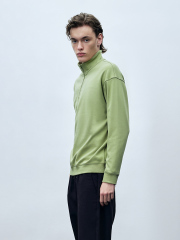 Factory Men's Half-Zip Mock Neck Pullover