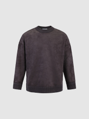 ODM Men's Oversized Velvet Sweatshirt