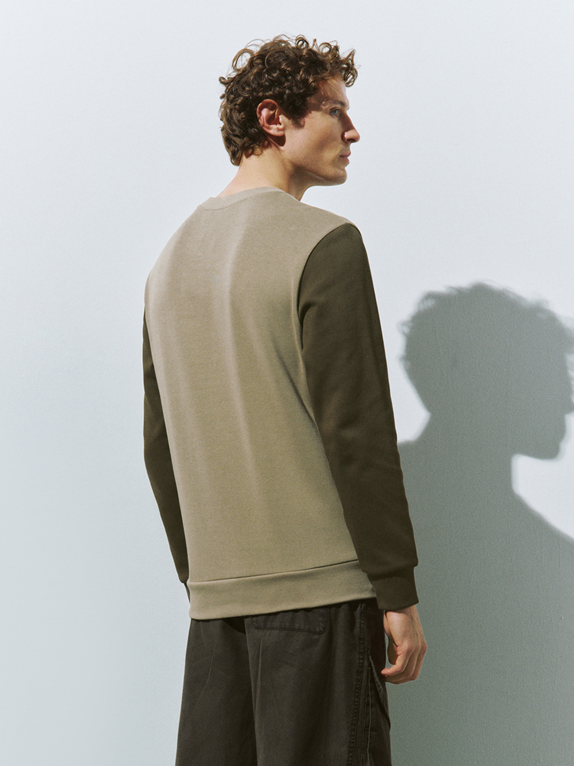Customize Men's Two-Tone Sweatshirt with Utility Pocket