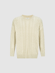 ODM Men's Chunky Cable-Knit Sweater