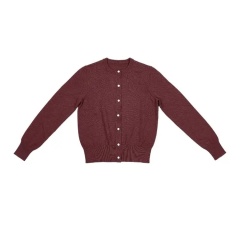 Customize Women’s Classic Button-Up Maroon Cardigan