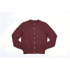 Customize Women’s Classic Button-Up Maroon Cardigan