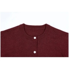 Customize Women’s Classic Button-Up Maroon Cardigan