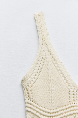 Custom Boho Chic Summer Style Handmade Crochet Knit Crop Top