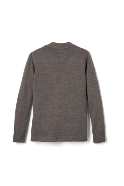 Custom school uniform Classic Grey  Button-Up Cardigan with Front Pockets
