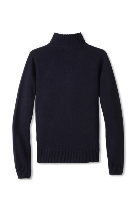 OEM Uniform Classic Navy Blue Full-Zip Cardigan Sweater