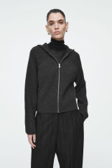 Custom Women's Classic Knit Wool Hoodie Cardigan