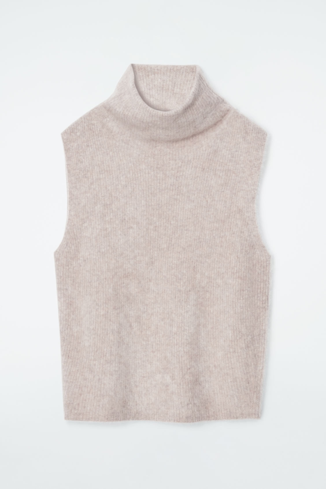 ODM Women's Sleeveless Wool Turtleneck Top