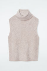 ODM Women's Sleeveless Wool Turtleneck Top