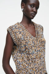 Factory-direct Women's Chunky Knit V-Neck Sweater Vest