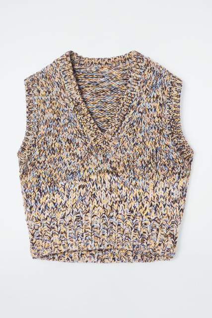 Factory-direct Women's Chunky Knit V-Neck Sweater Vest