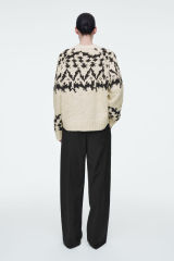 OEM Available Women's Oversized Fair Isle Knit Sweater