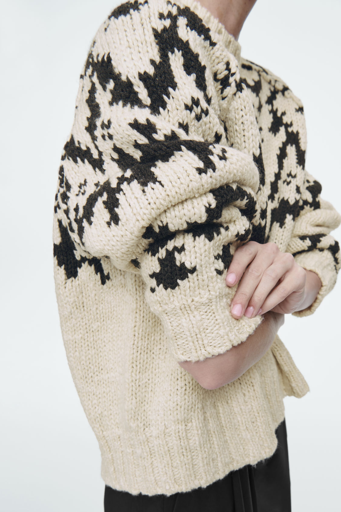 OEM Available Women's Oversized Fair Isle Knit Sweater