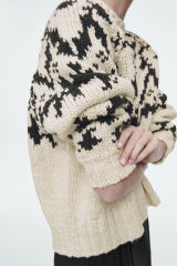 OEM Available Women's Oversized Fair Isle Knit Sweater