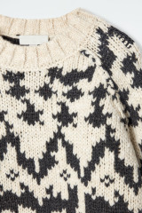 OEM Available Women's Oversized Fair Isle Knit Sweater
