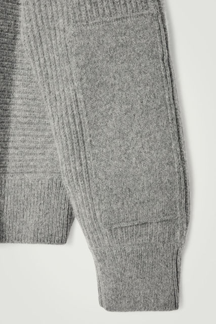 Customizable Men's Ribbed High-Neck Zip-Up Sweater
