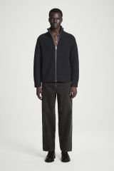 Made-to-Order Men's Ribbed Full-Zip High-Neck Sweater