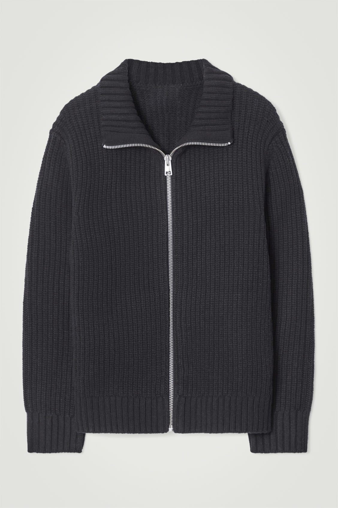 Made-to-Order Men's Ribbed Full-Zip High-Neck Sweater