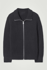 Made-to-Order Men's Ribbed Full-Zip High-Neck Sweater