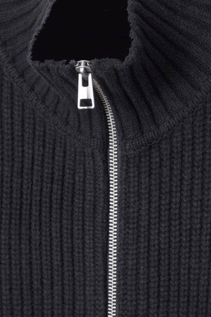 Made-to-Order Men's Ribbed Full-Zip High-Neck Sweater