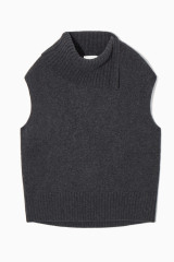 Custom Design Women's Sleeveless High-Neck Knit Vest