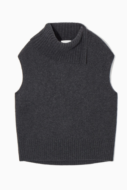 Custom Design Women's Sleeveless High-Neck Knit Vest