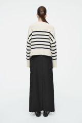 Tailor-Made Women's Striped Knit Button-Up Cardigan