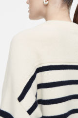 Tailor-Made Women's Striped Knit Button-Up Cardigan