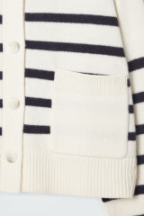 Tailor-Made Women's Striped Knit Button-Up Cardigan