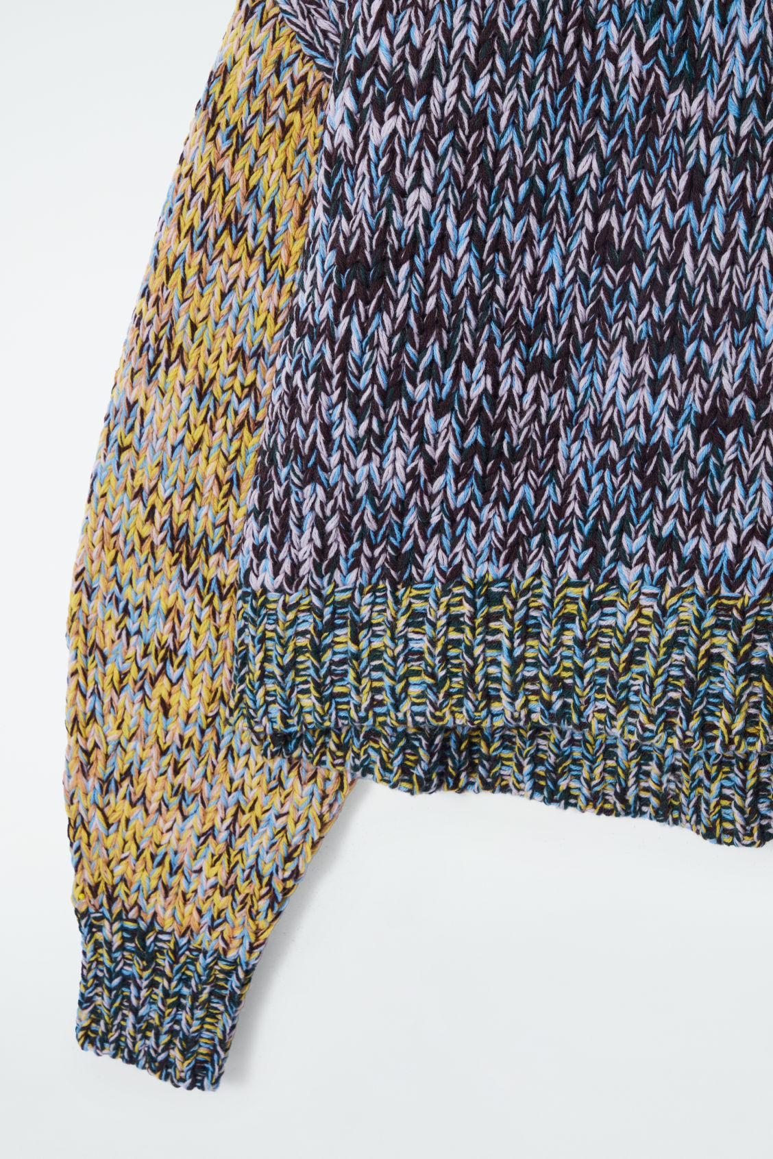 ODM Women's Multicolor Chunky Knit Crewneck Sweater
