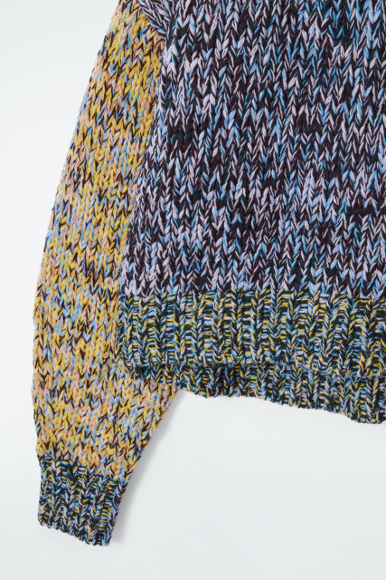 ODM Women's Multicolor Chunky Knit Crewneck Sweater