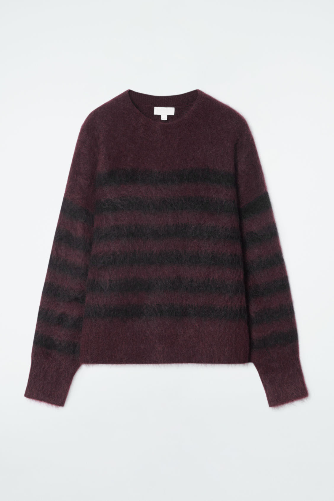 Custom Design Women's Striped Fuzzy Knit Sweater