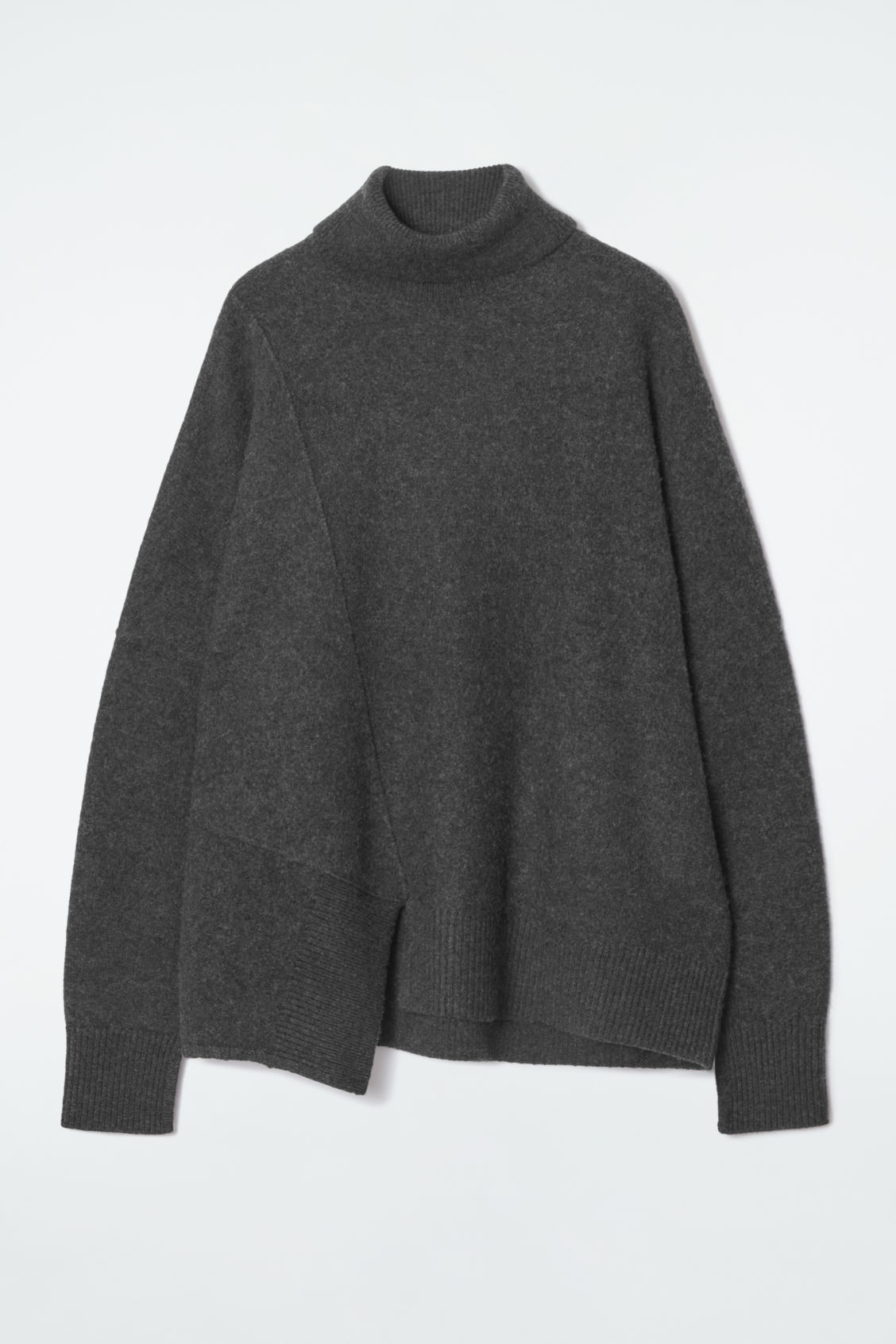 OEM Women's Oversized Turtleneck Sweater with Asymmetric Hem