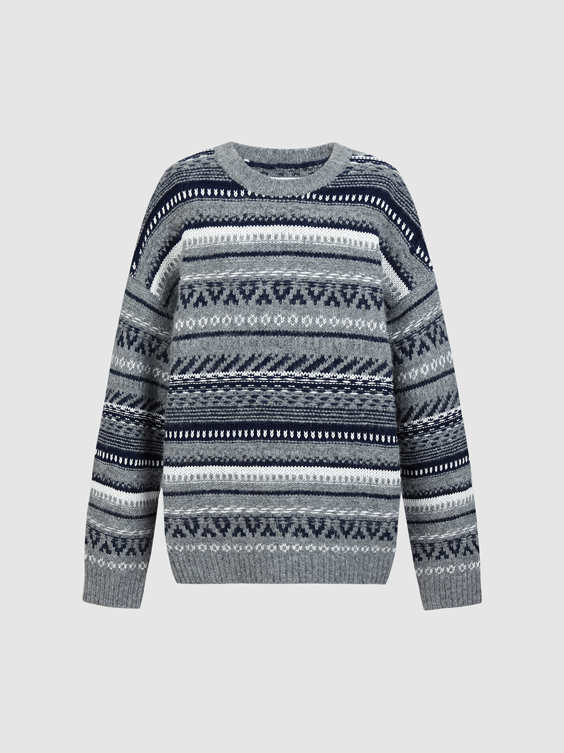 Custom Women’s Nordic-Inspired Striped Knit Sweater
