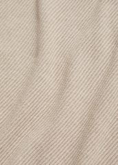 ODM Men's Beige Ribbed Knit Sweater