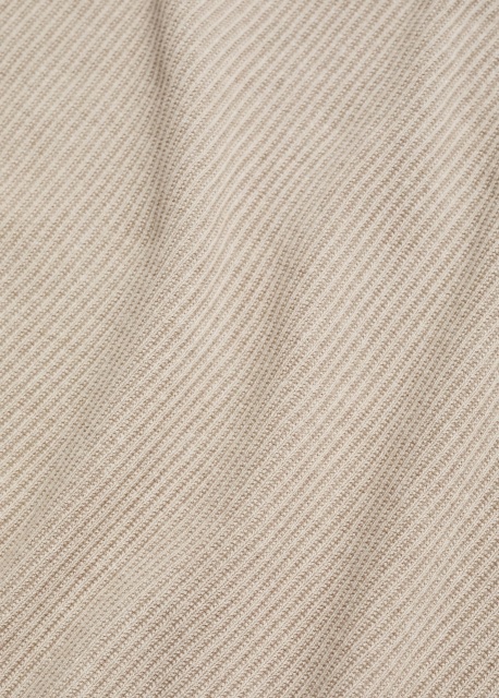 ODM Men's Beige Ribbed Knit Sweater