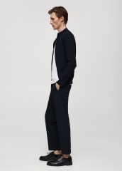 ODM Men's Minimalist Black Zip-Up Bomber Jacket
